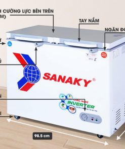Kích thước tủ đông Sanaky VH-2599W4K