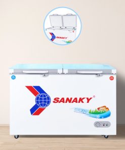 2 cánh mở của ngăn đông mát dòng tủ sanaky VH-3699W2KD