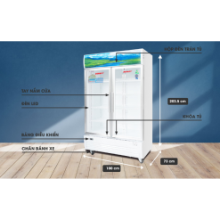 Kích thước tủ mát Sanaky VH-1009HP