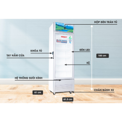 Kích thước tủ mát Sanaky VH-358KL