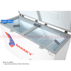 Kích thước lòng trong tủ đông Sanaky VH-4099A1