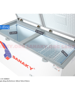 Kích thước lòng trong tủ đông Sanaky VH-4099A1