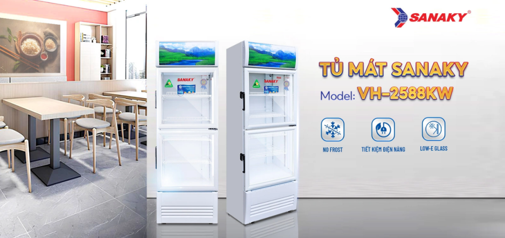 Tính năng của tủ mát 2 cánh 1 ngăn VH-2588KW