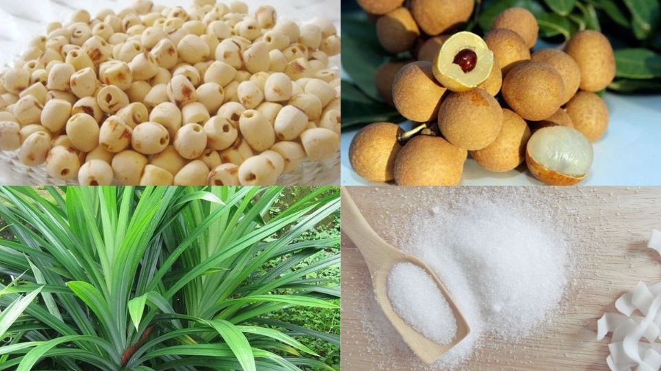 Nguyên Liệu Làm Chè Nhãn Bọc Hạt Sen