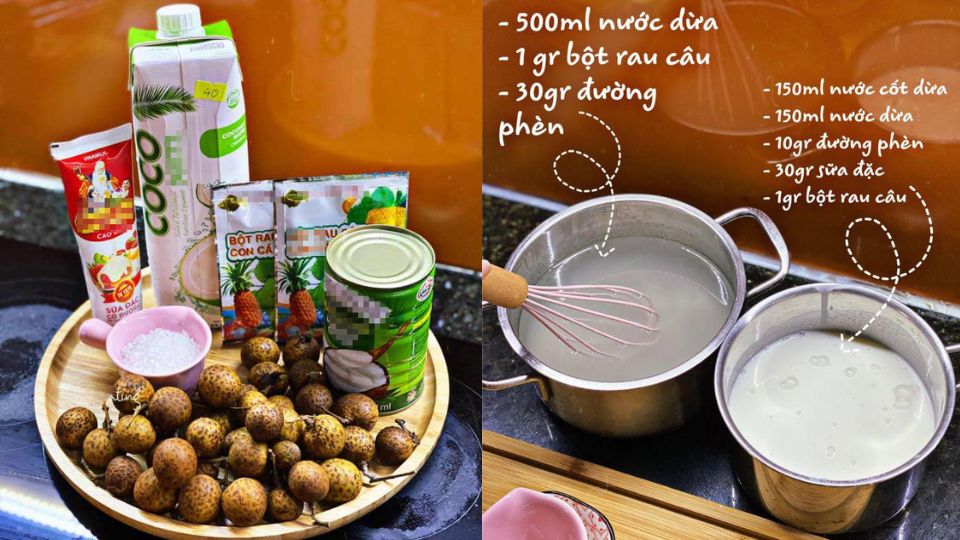 Nguyên Liệu Làm Món Thạch Nhãn