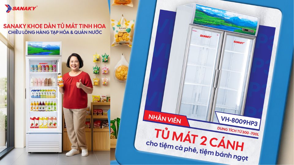Tủ Mát Vàng Cho Cửa Hàng - VH-8009HP3