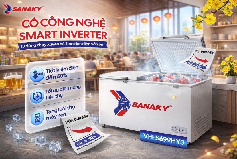 Tủ đông chạy xuyên mùa nóng, hóa đơn điện vẫn “êm”