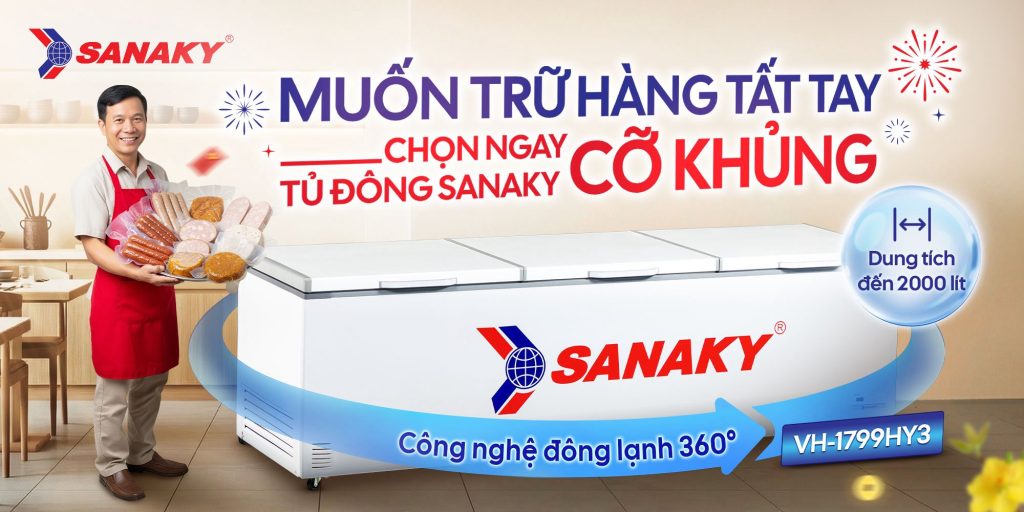 Trữ hàng “tất tay” mùa lễ hội hè Chọn ngay tủ đông công nghiệp