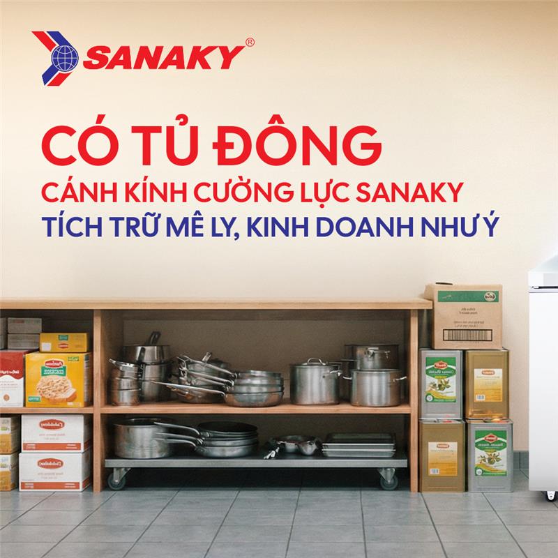 Tủ đông kính Sanaky – Bí quyết tích trữ giúp kinh doanh “lời” hơn
