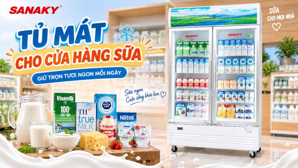 Tủ Mát Sanaky Cho Cửa Hàng Sữa Nên Chọn Loại Nào