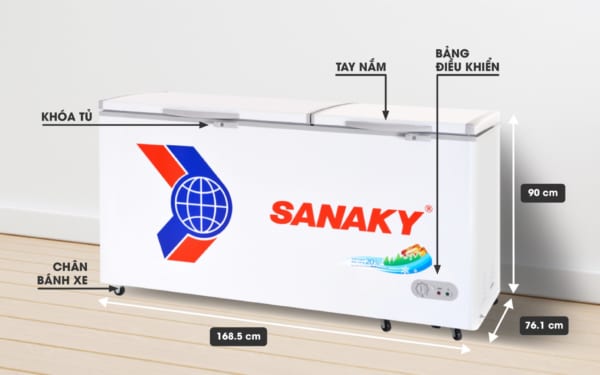 Bản demo lắp đặt tủ cấp đông lạnh SANAKY VH-6699HY