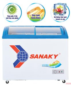 Tủ đông nắp kính Sanaky dàn đông