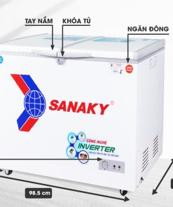 Kích thước tủ đông Sanaky VH-2599W3