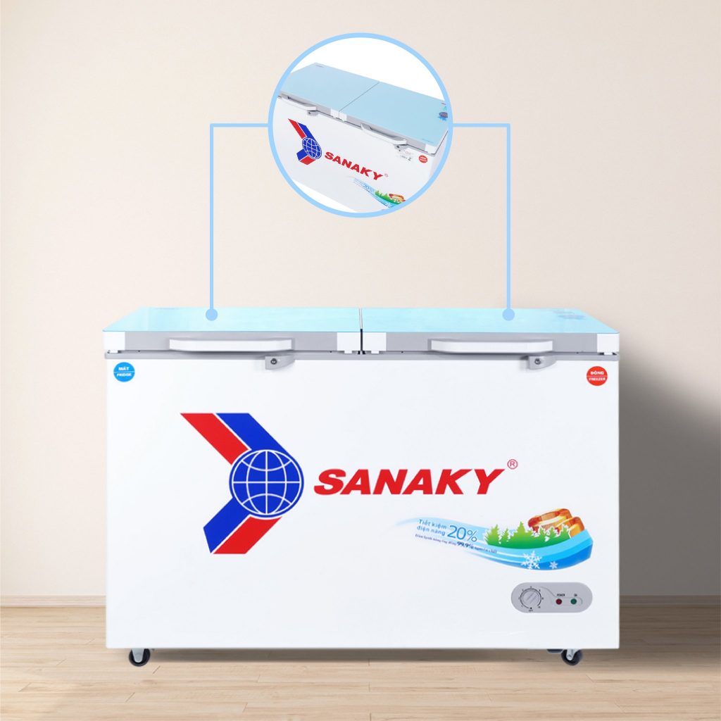 Kính cường lực tủ đông Sanaky VH-3699W2KD
