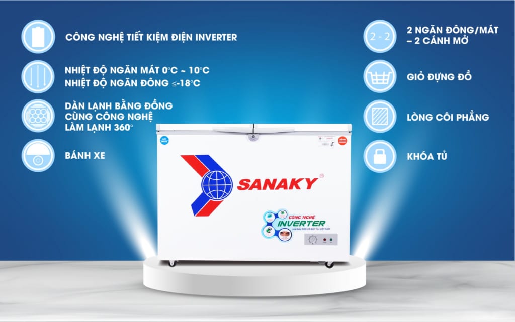 Tính năng tủ đông Sanaky VH-2599W3