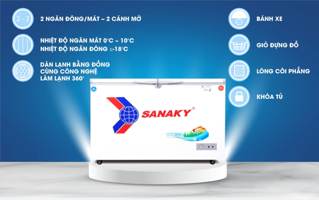 Tính năng tủ đông Sanaky VH-3699W1
