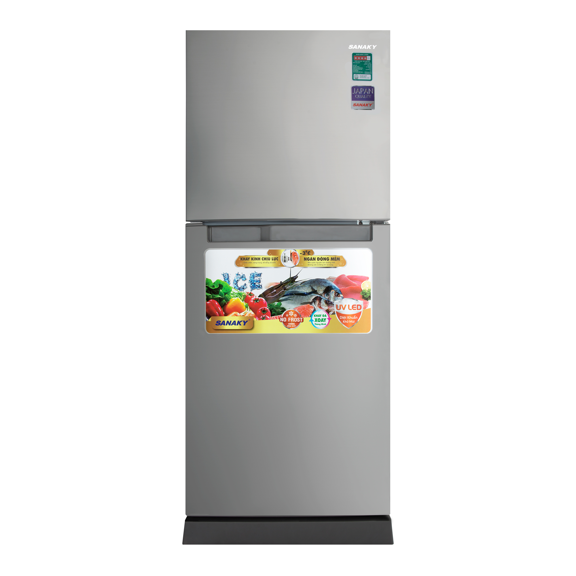 Tủ lạnh Sanaky VH-2088HPN dung tích 205L (Xám)