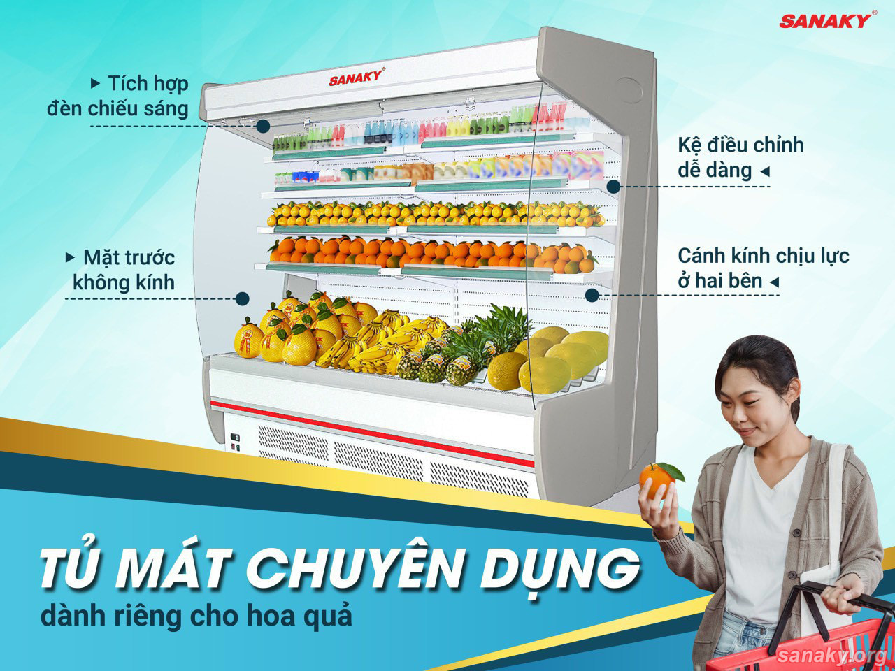 Giới thiệu tủ mát siêu thị chuyên dụng dành riêng cho hoa quả
