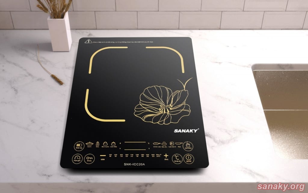 Bản thiết kế demo bếp từ SNK-ICC20A trong không gian bếp