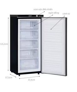 Kích thước tủ đông sanaky VH-180k3