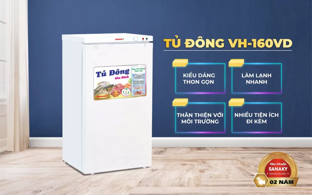 Tủ đông đứng Sanaky VH-160VD