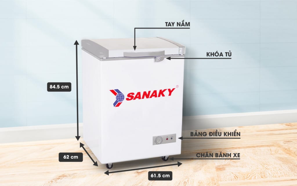 Chi tiết tủ đông Sanaky VH-150HY2