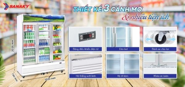 Kích Thước Tủ Mát Sanaky Inverter VH-1520HP3 (1)