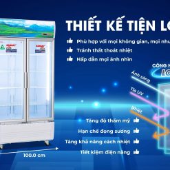 Kích thước Tủ mát Sanaky 1000L VH-1009HP3 Inverter