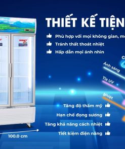 Kích thước Tủ mát Sanaky 1000L VH-1009HP3 Inverter