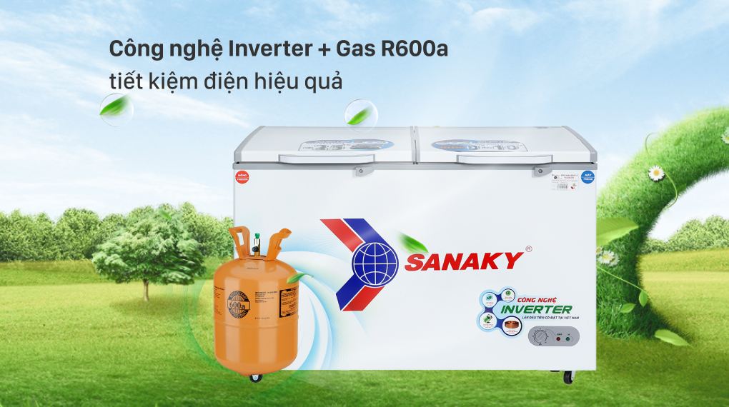 Gas R600A sử dụng trong tủ đông Sanaky VH-5699W3