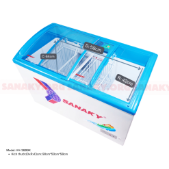Kích thước lòng trong tủ đông Sanaky VH-3899K