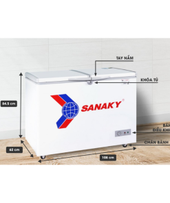 Kích thước tủ đông Sanaky VH-285W2