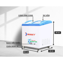Kích thước tủ đông Sanaky VH-2899K3