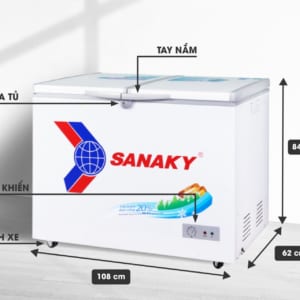 Kích thước tủ đông Sanaky VH-3699A1