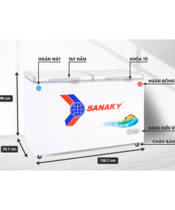 Kích thước tủ đông Sanaky VH-5699W1