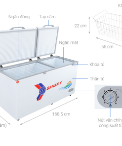 Kích thước tủ đông Sanaky VH-6699W1