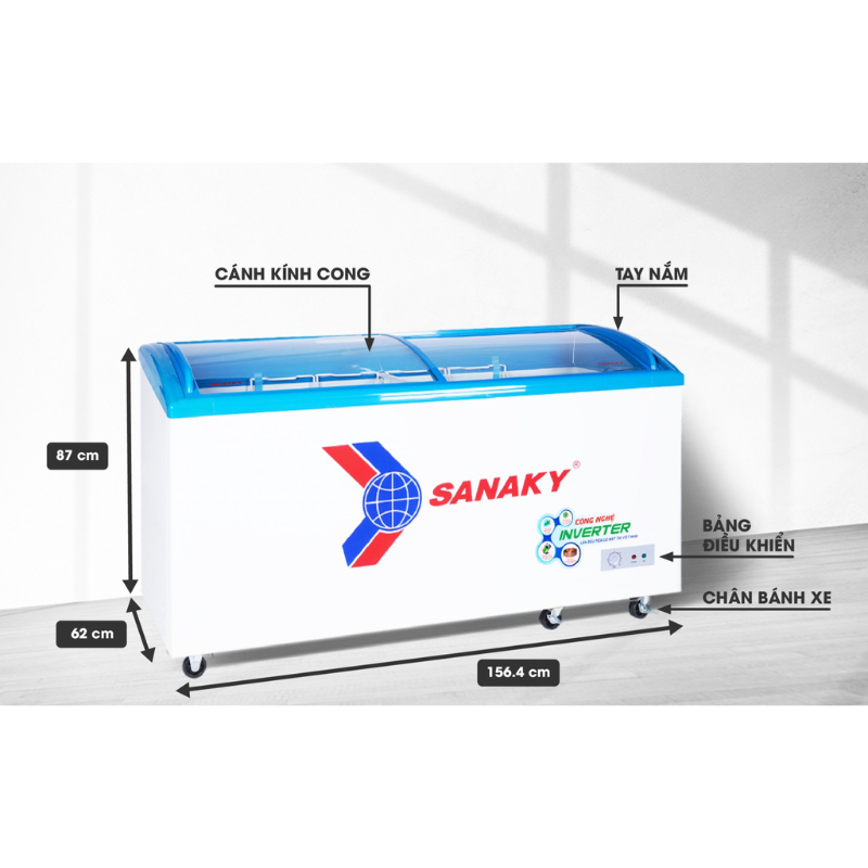 Kích thước tủ đông Sanaky VH-6899K3