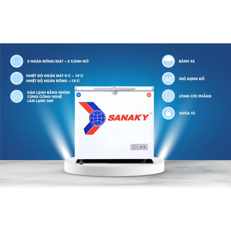 Tính năng tủ đông Sanaky VH-255W2
