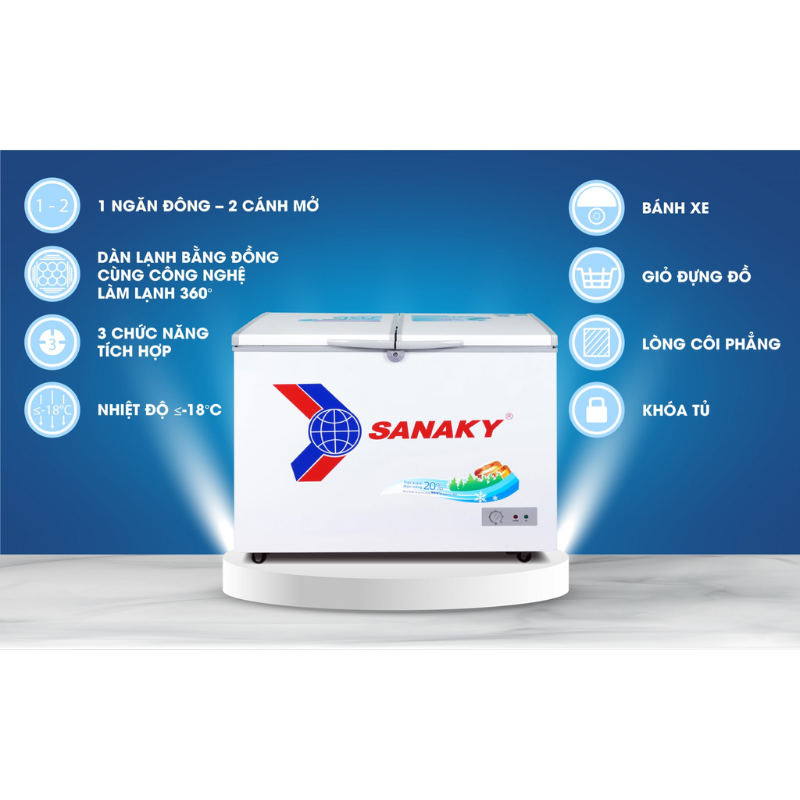 Tính năng tủ đông Sanaky VH-3699A1