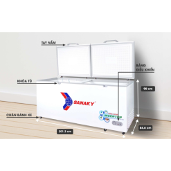 Tủ đông Sanaky Inverter VH-8699HY3 dung tích sử dụng 761 lít