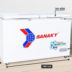 Kích thước tủ đông Sanay inverter VH-5699HY3