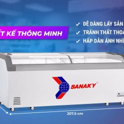 Thiết kế 1 ngăn đông 2 cánh kính để trưng bày sản phẩm