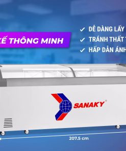 Thiết kế 1 ngăn đông 2 cánh kính để trưng bày sản phẩm