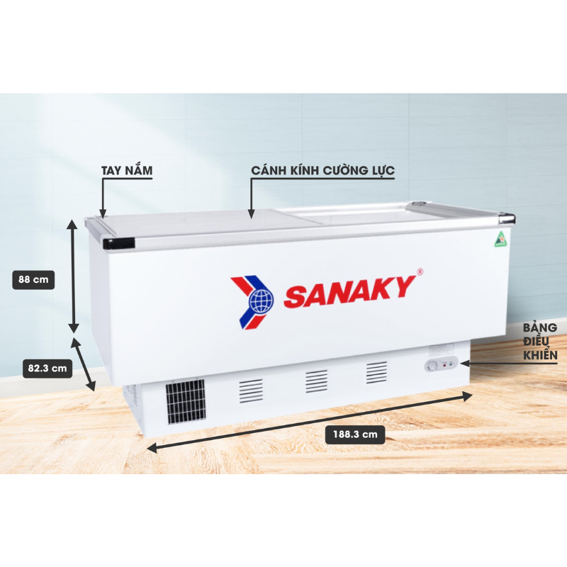 Kích thước thực tế sản phẩm Sanaky VH-999K