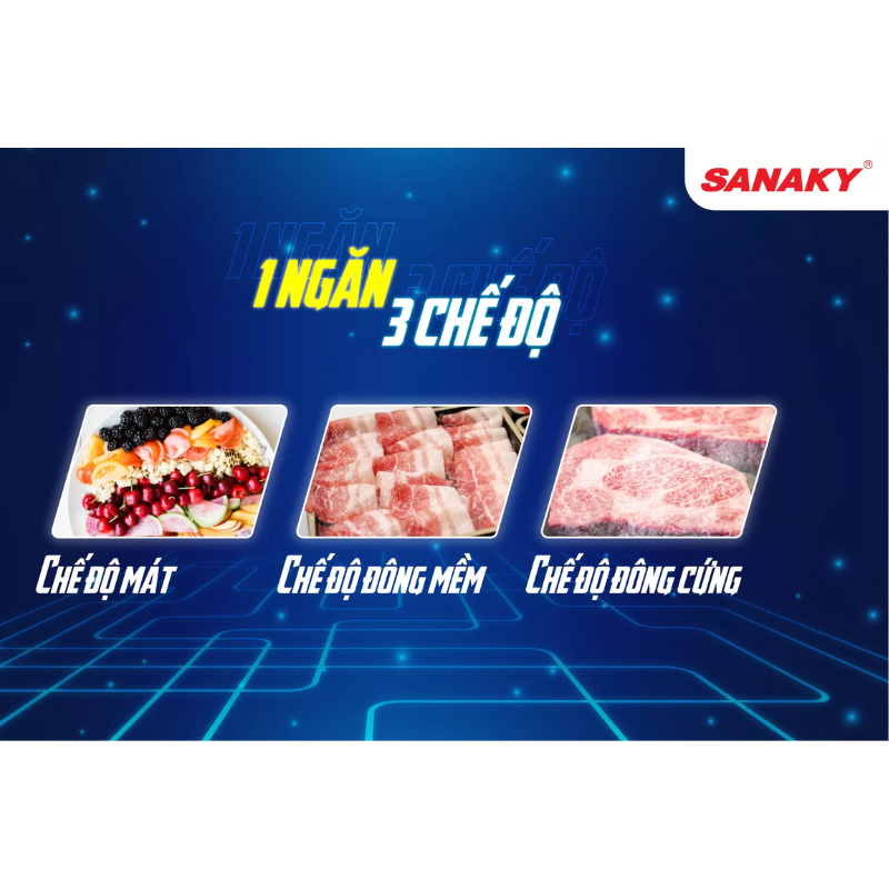3 chế độ làm lạnh tủ đông Sanaky VH-6699HYK