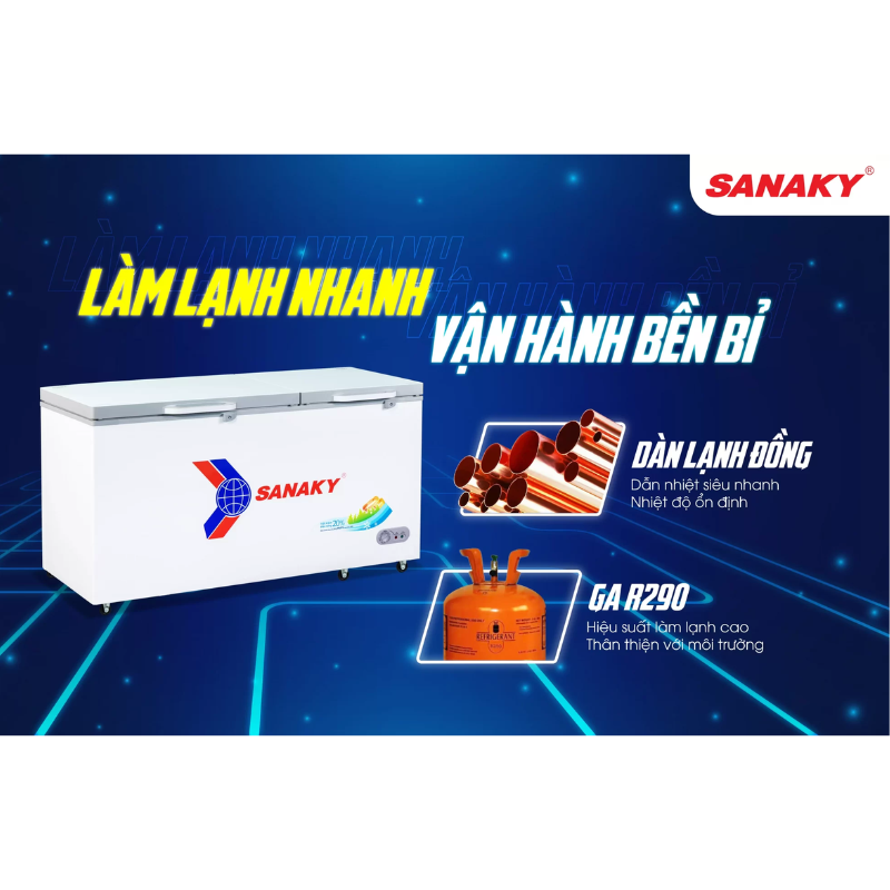 Dàn lạnh đồng tủ đông Sanaky VH-6699HYK