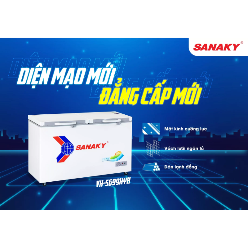 Diện mạo tủ đông Sanaky VH-5699HYK