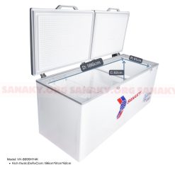 Kích thước lòng trong tủ đông Sanaky cường lực VH-8699HY4K