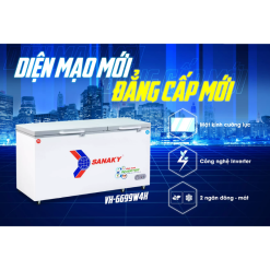 Kiểu dáng thiết kế mới của tủ Sanaky VH-6699W4K