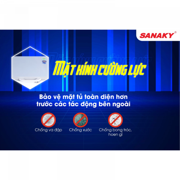 Mặt kính cường lực tủ đông Sanaky VH-5699HYK